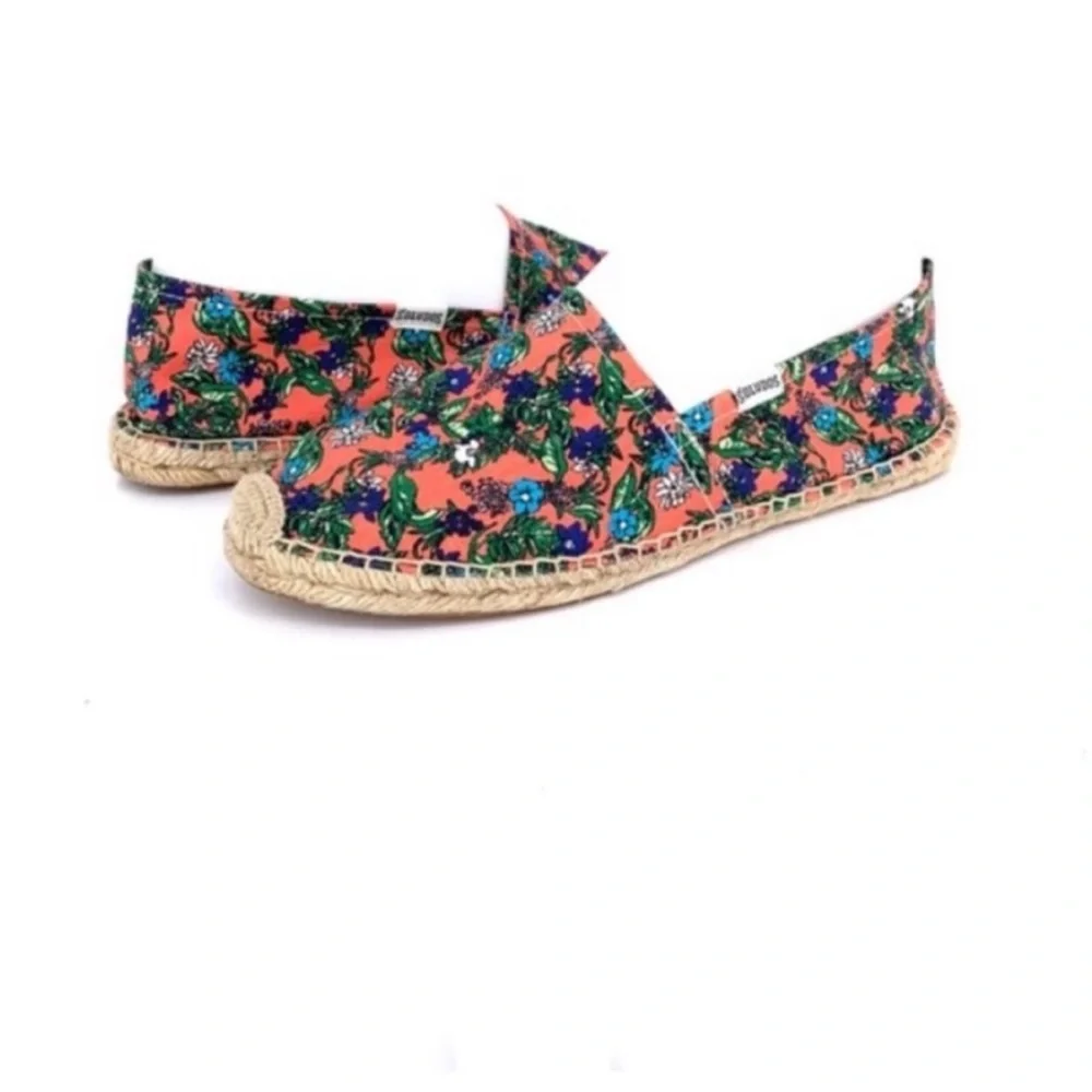 Soludos Floral Print Slip On Espadrilles Size 9.5 Summer Vacation Pool Tropical
